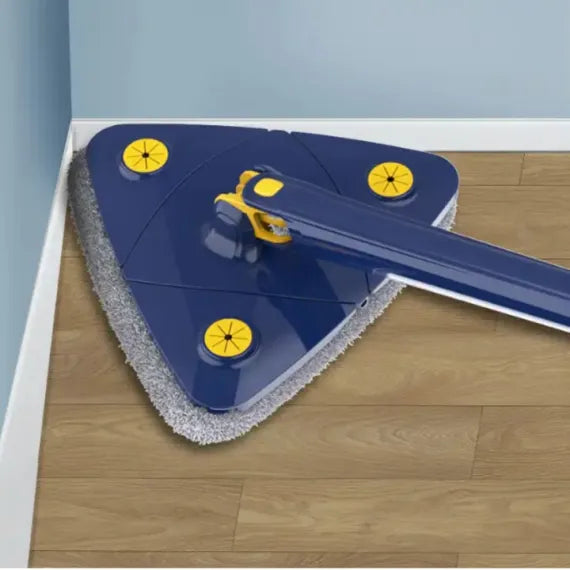 Mop Profesional cu Stoarcere - Lavetă din Microfibră, Albastru, 130 cm, Eficiență Maximă, Non-Toxic, pentru Interior/Exterior