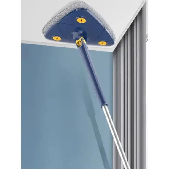 Mop Profesional cu Stoarcere - Lavetă din Microfibră, Albastru, 130 cm, Eficiență Maximă, Non-Toxic, pentru Interior/Exterior