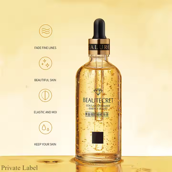 Ser Antirid cu Foite Aur 24K și Acid Hialuronic - Hidratare și Strălucire pentru Ten