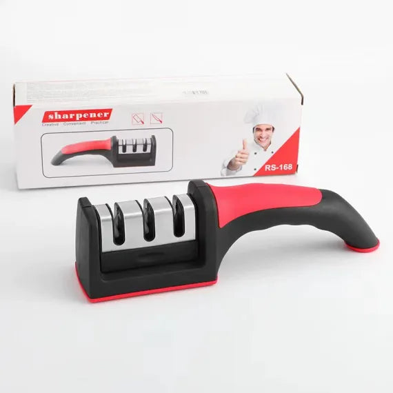Ascuțitor Manual pentru Cuțite cu 3 Niveluri, Dimensiuni 21x5cm – Ideal pentru Uz Casnic și Profesional, Disponibil Engros